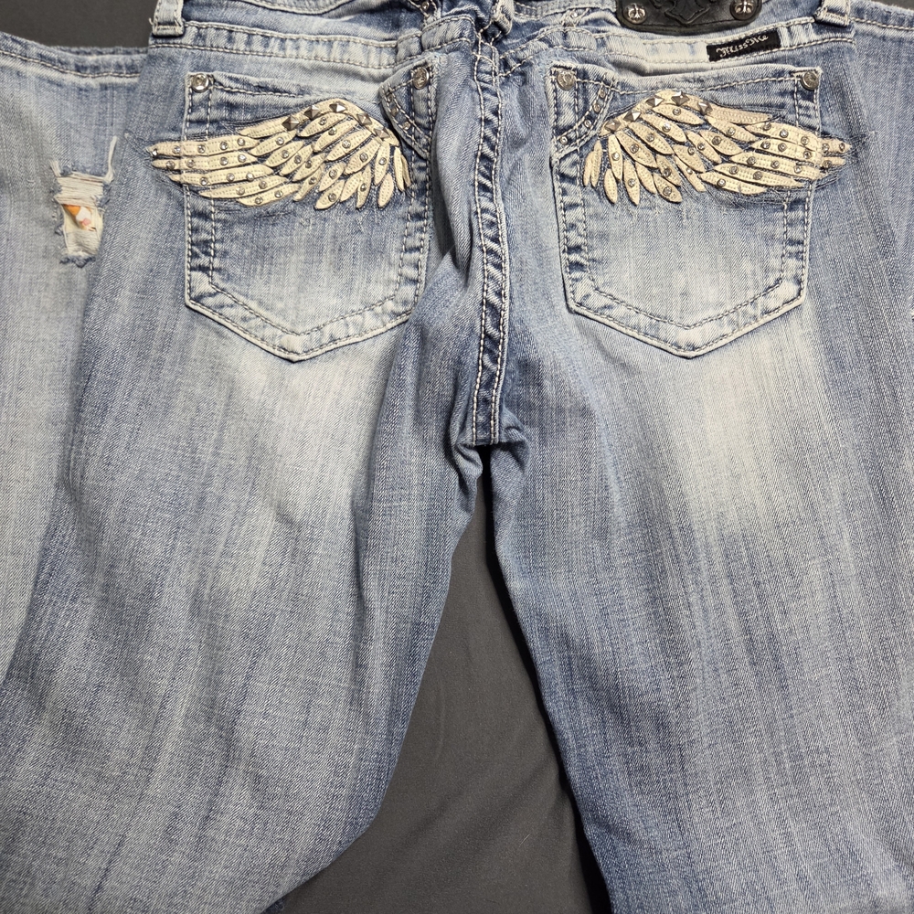 Special Edition SNOW WHITE MISS ME JEANS Wing Embellished Jeans